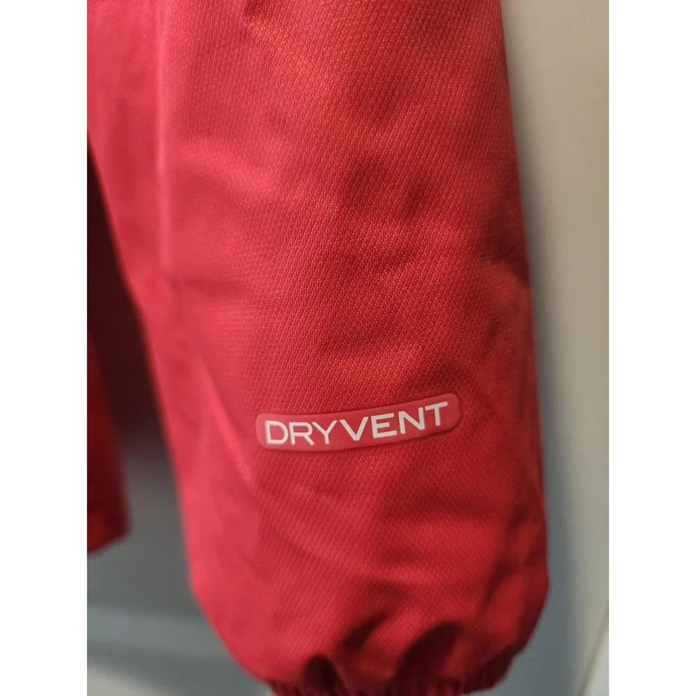 The North Face Girls DryVent Hooded Fleece Lined Rain Jacket Pink Size M 10/12